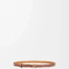 Belt in smooth calfskin Tan/Gold