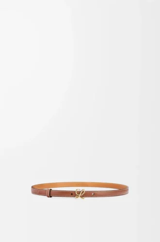 Belt in smooth calfskin Tan/Gold