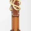 Belt in smooth calfskin Tan/Gold