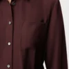 Belted blouse in silk Burgundy Belted blouse in silk Burgundy