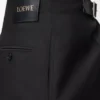 Belted trousers in wool and silk Black Belted trousers in wool and silk Black