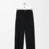 Belted trousers in wool Black Belted trousers in wool Black