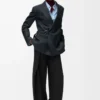 Belted trousers in wool Black Belted trousers in wool Black