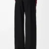 Belted trousers in wool Black Belted trousers in wool Black