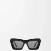Beveled Cateye sunglasses Black