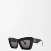 Beveled Cateye sunglasses Black