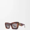 Beveled Cateye sunglasses Havana