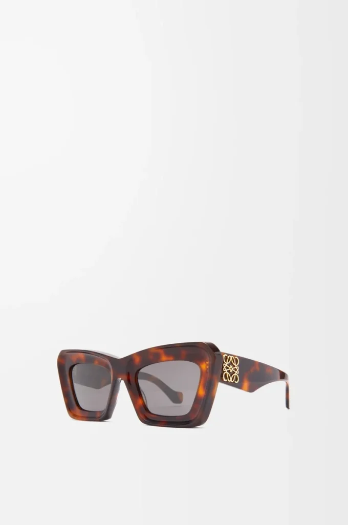Beveled Cateye sunglasses Havana