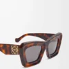 Beveled Cateye sunglasses Havana