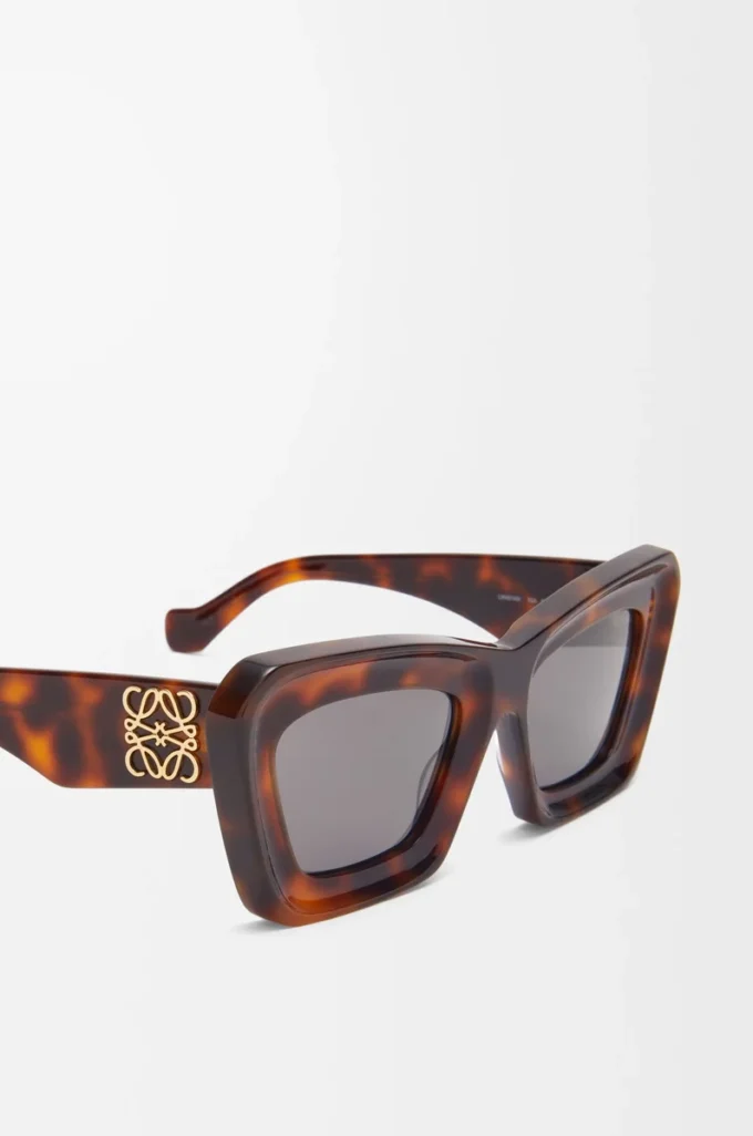 Beveled Cateye sunglasses Havana