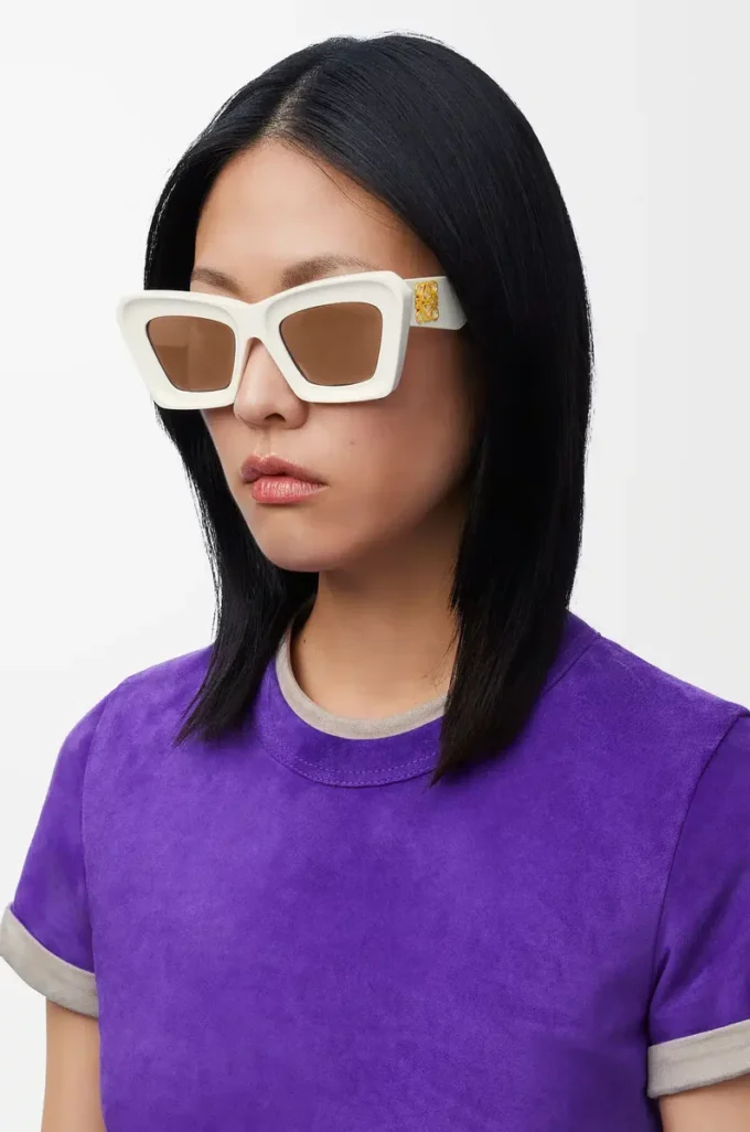 Beveled Cateye sunglasses White/Ivory Beveled Cateye sunglasses White/Ivory