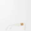 Beveled Cateye sunglasses White/Ivory