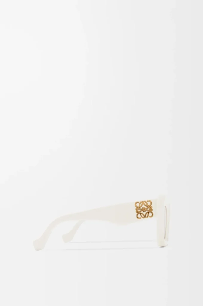 Beveled Cateye sunglasses White/Ivory