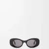 Beveled Oval Maxi Anagram sunglasses Black