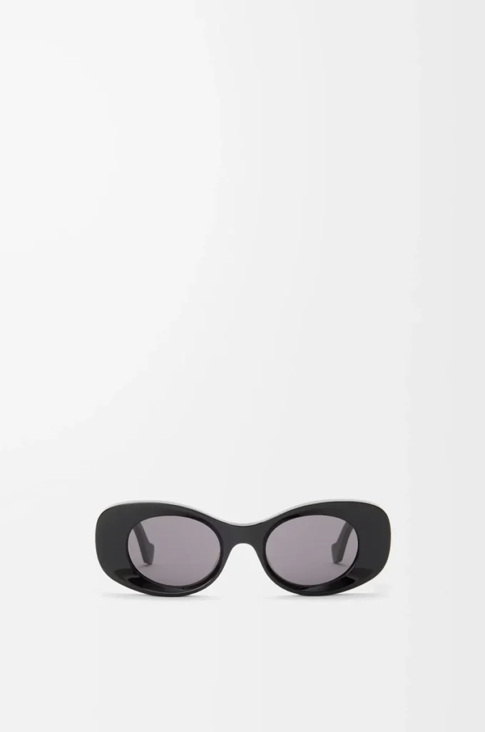 Beveled Oval Maxi Anagram sunglasses Black