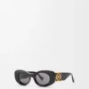 Beveled Oval Maxi Anagram sunglasses Black