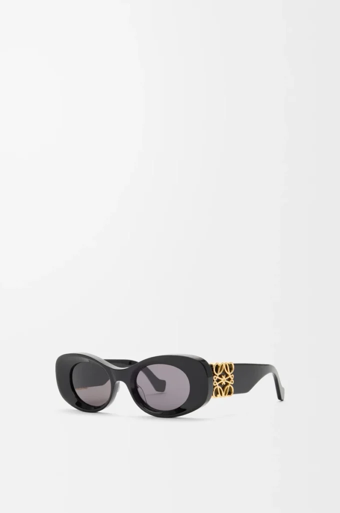 Beveled Oval Maxi Anagram sunglasses Black