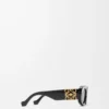 Beveled Oval Maxi Anagram sunglasses Black