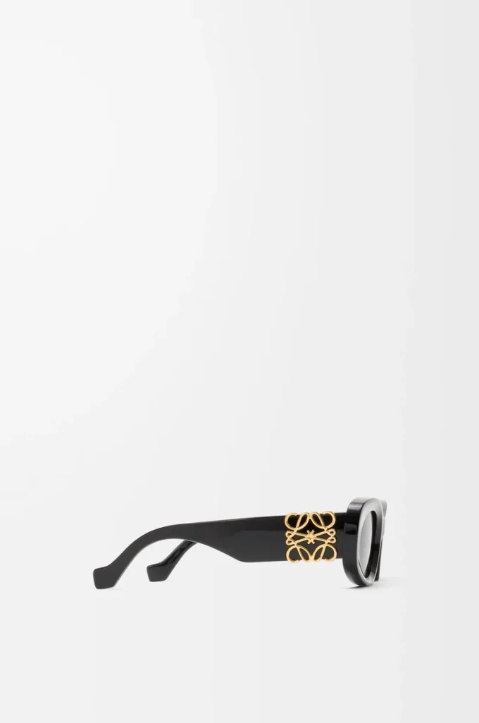 Beveled Oval Maxi Anagram sunglasses Black