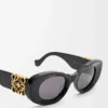 Beveled Oval Maxi Anagram sunglasses Black