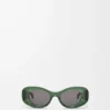 Beveled Oval Maxi Anagram sunglasses Dark Green