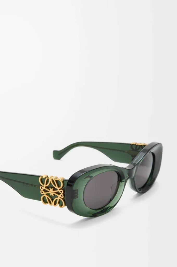 Beveled Oval Maxi Anagram sunglasses Dark Green