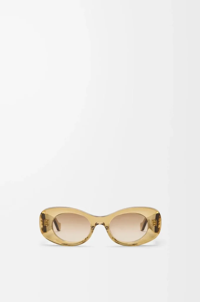 Beveled Oval Maxi Anagram sunglasses Transparent Olive