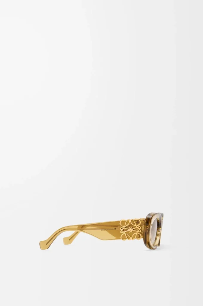 Beveled Oval Maxi Anagram sunglasses Transparent Olive