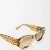 Beveled Oval Maxi Anagram sunglasses Transparent Olive
