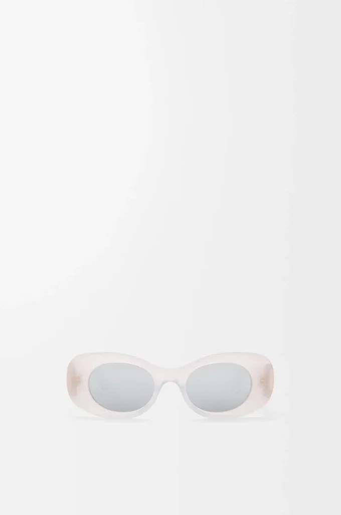 Beveled Oval Maxi Anagram sunglasses White