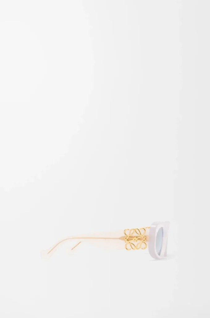 Beveled Oval Maxi Anagram sunglasses White