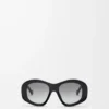 Beveled Pentagon sunglasses Black