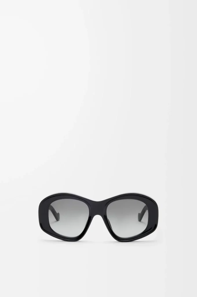 Beveled Pentagon sunglasses Black