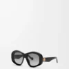 Beveled Pentagon sunglasses Black