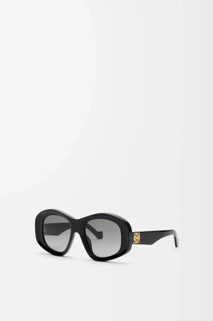 Beveled Pentagon sunglasses Black