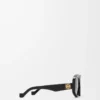 Beveled Pentagon sunglasses Black
