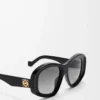 Beveled Pentagon sunglasses Black