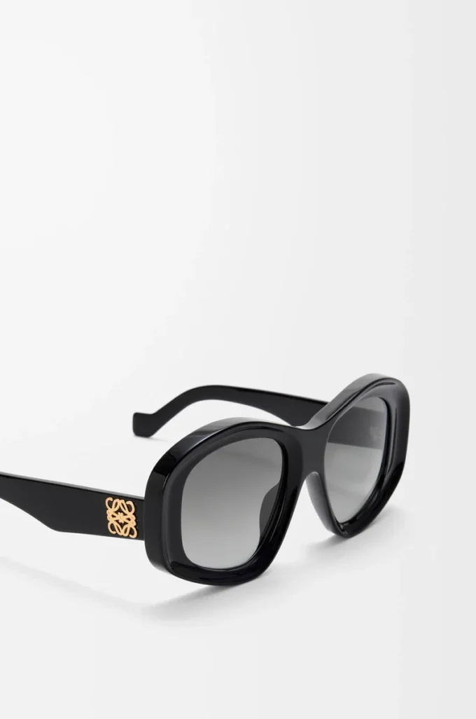 Beveled Pentagon sunglasses Black