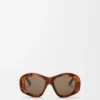 Beveled Pentagon sunglasses Havana