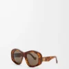Beveled Pentagon sunglasses Havana