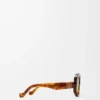 Beveled Pentagon sunglasses Havana