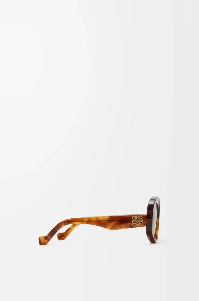 Beveled Pentagon sunglasses Havana
