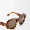 Beveled Pentagon sunglasses Havana