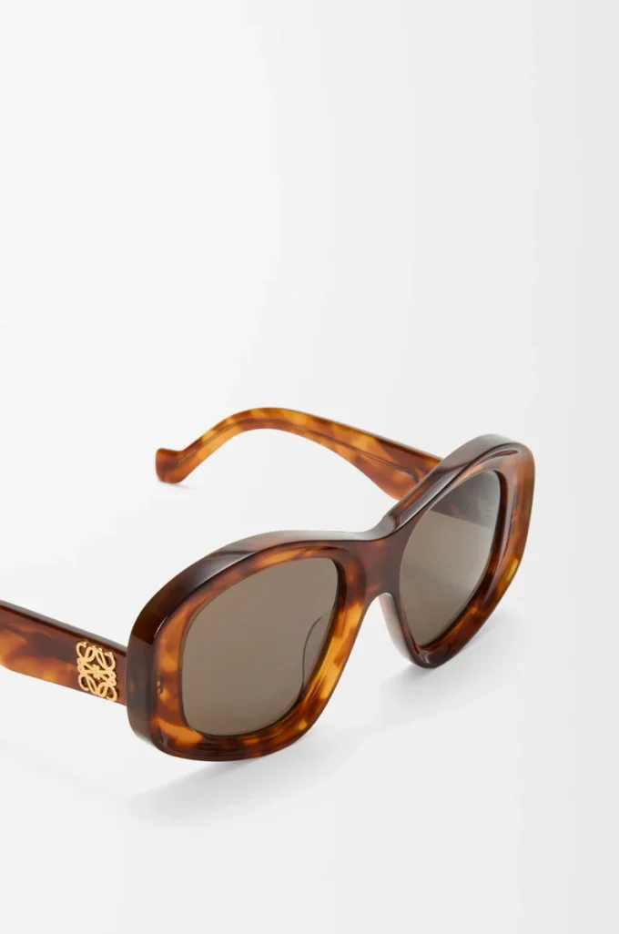 Beveled Pentagon sunglasses Havana