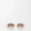 Beveled Pentagon sunglasses Milky Ivory
