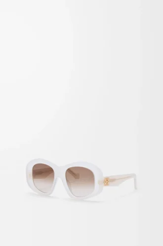 Beveled Pentagon sunglasses Milky Ivory