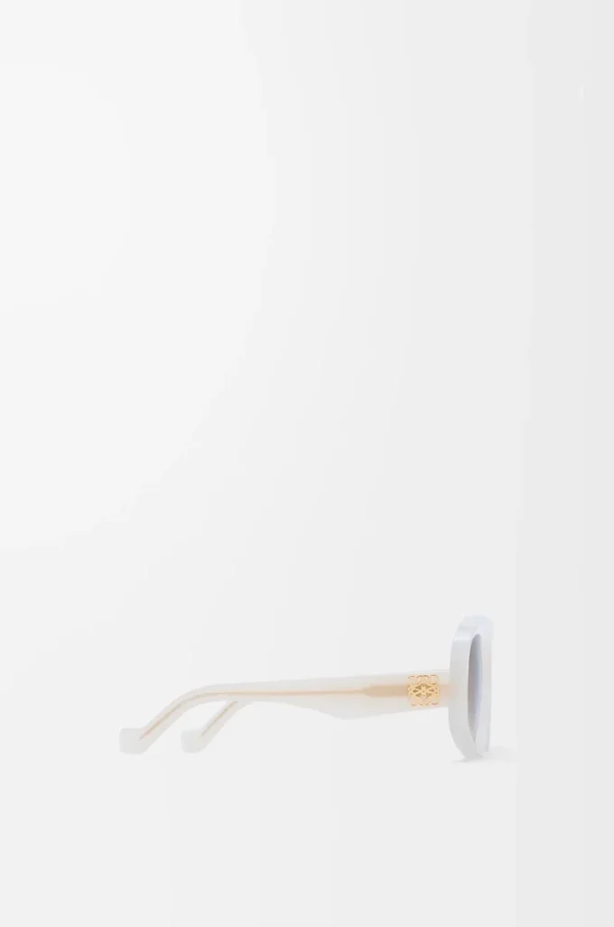 Beveled Pentagon sunglasses Milky Ivory
