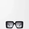 Beveled Square Maxi Anagram sunglasses Black