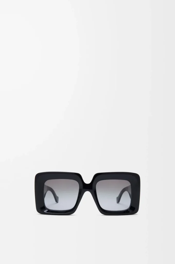 Beveled Square Maxi Anagram sunglasses Black