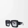 Beveled Square Maxi Anagram sunglasses Black